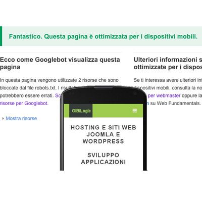 Risultato del test Mobile-friendly per gibilogic.com Risultato del test Mobile-friendly per gibilogic.com