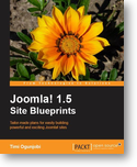 La copertina del libro "Joomla Site Blueprints"