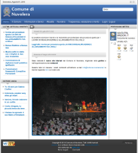 La home page del sito del Comune di Nuvolera